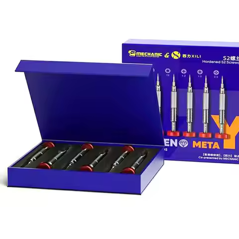 MECHANIC XILI Precision Screwdriver 6in1 Screwdriver Set T2 Y0.6 Torx 0.8mm Hex T2 for iPhone Disass