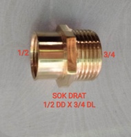 dobel nepel sok drat dalam 1/2 x 3/4 drat luar
