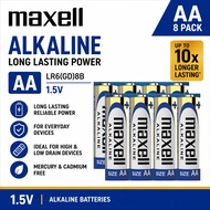 Maxell AA Alkaline Battery LR6(GD)8B 1.5V