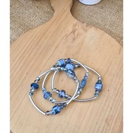 Rubber bracelet set pearl variation 3 - grk370029