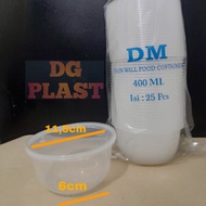 Jual thinwall DM 400ml per pack Food container mangkok plastik murah