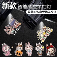 【Ready Stock】 Labubu Wireless Cute Cartoon Driving Door Automatic Induction Projection Lamp 0q3T