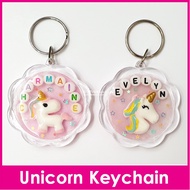 Unicorn Name Keychain / Customised Name Bag Tag / Christmas Gift Ideas / Present