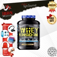 FREE GIFT -Muscle Kingdom Whey Kingdom 6.6Lbs/3Kg (84 serving) - Whey Protein,Halal,Recovery