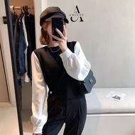 ANVERS | Women Puff Sleeve Korean Style Knitted Blouse Shrug Pullover Shirt S0006