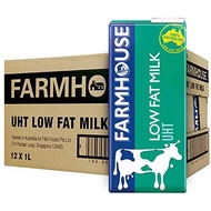 Farmhouse UHT Low Fat Milk 1Ltr x 12 Packets (1 Carton)