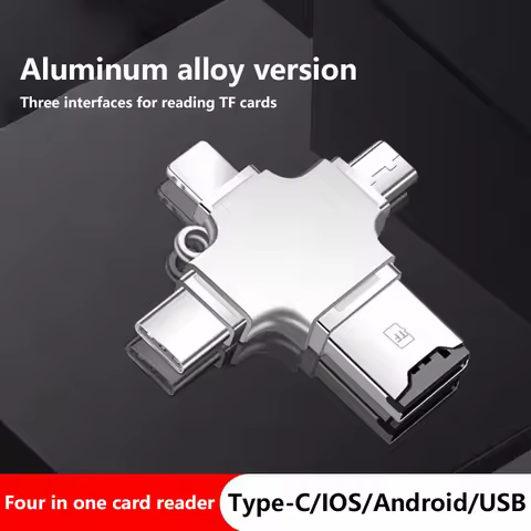Card Reader For Apple Android Phones Typec Computers Universal Usb Adapter 4 In 1 Cross Card Reader