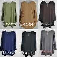 D3 777 Blouse Cotton Lenggang Panjang SIze 42 - 52 / Casual Women's Long Sleeve Cotton Blouse
