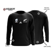 fashion All 2025 Black Long Sleeve Jersey (WC2019+Add DX3) Rugby Training Player Warm Up Microfiber 
