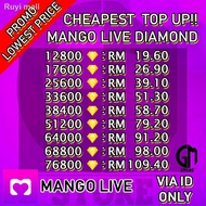 ○♞❄MANGO LIVE TOP UP 12800 - 76800 DIAMOND TOPUP UNGU CHEAPEST (2)