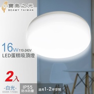 【寶島之光】【寶島之光】16W LED 蛋糕吸頂燈(白光/自然光/黃光) /2入組合 Y6S16