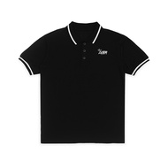 Kick Denim - Poloshirt Hitam Pria CVC Pique Hexagon Soft - PS Strike