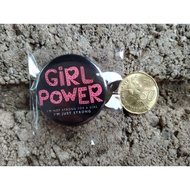37MM GIRL POWER BUTTON BADGE [RIOT GRRRL] [FEMINISM]