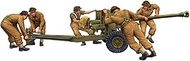 Rich Model RC35044 1/35 British Army QF 6-Pound Anti-Tank Gun 5 Soldiers On Move Plastic Model