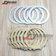 Motorcycle Friction Clutch Discs plate Steel Set For Yamaha XV400 Virago XVS400 Drag Star DS4/Classi