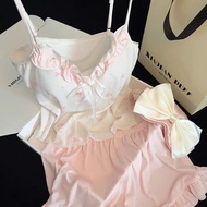 【40-73kg】现货 爆款彩色童话冰激凌色冰丝吊带睡衣女2025新款大码短裤家居服套装Colorful Fairy Tale Ice Cream Colored Ice Silk Camisole 