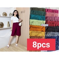 100K GET 8PCS BELOW-KNEE CULOT PANTS SHORT PLEASE CULOT PANTS 7/8 .