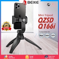 Beike QZSD Q166I Mini Mobile Phone Desktop Tripod Stand Table Top Mini Tripod with Mobile Phone Clip