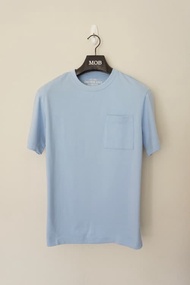 SPAO Loose Fit Pocket Tee Shirt T-Shirt Kaos LIGHT BLUE Original