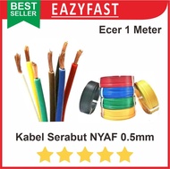 Kabel Serabut NYAF 1x0.5 0.5 mm 0.5mm Warna Ecer Tunggal Single Serat