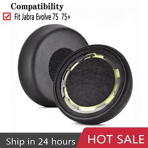 Earpads Replacement for Jabra Evolve 75(75UC 75MS 75SE) Stereo Wireless Bluetooth Headset, Ear Pads 