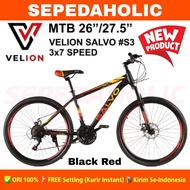 Sepeda Gunung MTB VELION SALVO 03 Ukuran 26 27.5 Inch Rem Cakram 21 Speed Dewasa