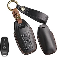 Genuine Leather Keyring for Men Fits Audi A5 S5 A6 S6 Q5 SQ5 Q6 SQ6 Sportback e-tron SUV Avant E-Hyb