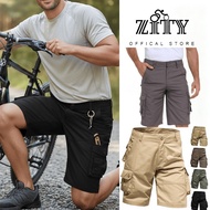 ZITY Men's Heavy Duty Work Shorts Cotton Cargo - Multi Pocket Design for Construction Outdoor Jobs D