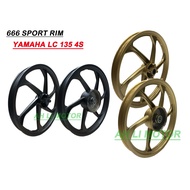 Sport Rim 666 (6 Kaki ), PNP YAMAHA LC 135 4S , (With Bearing ) Depan 1.4, Belakang 1.6