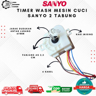 JMT -  Timer Wash 6 Kabel Kaki Miring Mesin Cuci Sanyo 2 Tabung