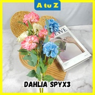 AtuZ [ReadyStock] Dahlia Spyx3/ Dahlia Artificial Flower for Wedding Home Office Decoration/DAHLIA F