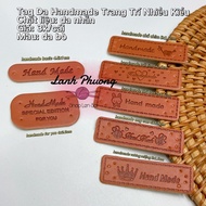 Handmade Leather Tags, Decorative Handmade Letter Tags (4 pieces)