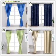 [Factory Free Customise] GY2838A Gyrohome 1PC Ring Hook Rod Room Blackout75% Short Curtain Drape Window Home Dec