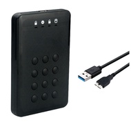 (OQZR) HDD Enclosure SSD Case Encrypted Hard Drive Enclosure 5Gbps USB3.0 SATA Hard Drive Enclosure 