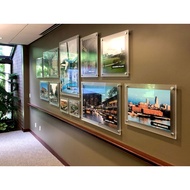 Clear mica wall-mounted A2 photo frame (for 42x60cm photos), Acrylic