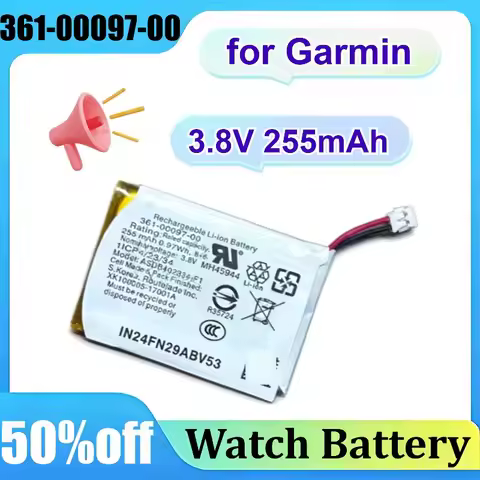 361-00097-00 for Garmin Fenix 6/6Pro for Fenix 5/5S Smart Watch Replacement Battery