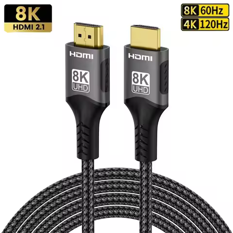 8K@60Hz 4K@120Hz HDMI 2.1 Cable 48Gbps Certified - HDR10 3D eARC VRR for PS5/PC/HDTV/Projector, Ultr
