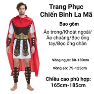 (Có sẵn) Trang phục hoá trang Chiến Binh La Mã Spartacus cổ đại cho Nam và Nữ