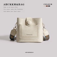 Zara○ รู้สึกว่ามีสายรัดกว้างสำหรับผู้สูงอายุกระเป๋าถือกระเป๋าทรงถังของขวัญวันเกิดเด็กผู้หญิงยอดนิยมใ