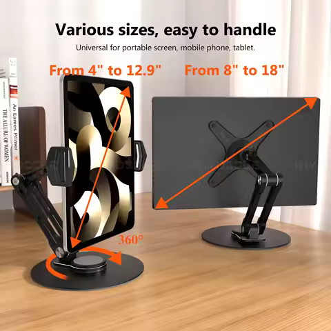 Monitor Foldable Arm Portable Monitor Pad Stand With 360 Rotation Tablet Support Displays Articulate