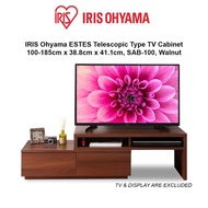 IRIS Ohyama SAB-100 ESTES Telescopic Type TV Cabinet, TV Console, TV Table, Width 100cm, Walnut/ Whi