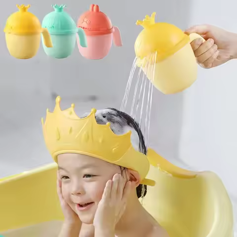 Adjustable Size Children Shampoo Cap Crown Baby Shower Cap Protect Ears Child Shower Cap Shower Cap 