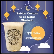 Starindo Flat 12 Oz Plastic CUP Screen Printing 7 grams