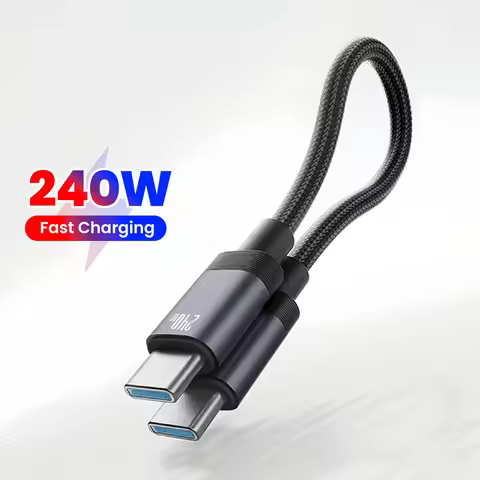 15CM/20CM 240W Type C To Type C Short Cable 6A Fast Charging Cable PD3.1 USB C Cable For iPhone 15 1