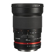 Samyang 35mm F1.4 Manual Focus Full Frame Wide Angle Lens for Sony E Mount Cameras, Black, one Size,