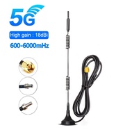 18dBi Omnidirectional Magnetic Antenna 5G 4G 3G 2G 600-6000Mhz SMA TS9 with 3M Cable 2.4G Wifi Antenna for Modem Wireless Router huawei zte