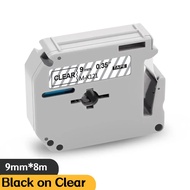 Compatible Brother M Label Tape 9mm M-K121 M121 MK121 MK-121s, for Brother P-Touch PT-M95 PT70BM PT-