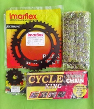 Chain set / Sprocket set / XR200 XLR200 14T 42T Heavy Duty Imarflex TSR Cycle King Original parts