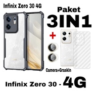 Paket 3in1 Casing Infinix zero 30 4G / 5G Softcase Slim Armor Case Transparan