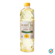 PureOli Naturally Refined Cold Pressed Sunflower Oil 1kg [EXP:21/Sep/2025]